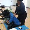 Massage therapists from Hands & Harmony and Soulful Touch helped raise awareness of massage therapy and diabetes by providing respources and demonstrations.