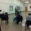 Diabetes Educator Vicki Karnes  speaks on diabetes health and wellness at Dogwood Senior Center.