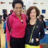 How adorable are these beautiful smiles! Our ZUMBA Fitness Instructor, Maria Earl with the talented actress, April Parker-Jones during Taste of Health Wellness Expo 2015.