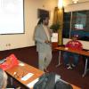 Ken Lazarus, Chair of the Smoke Free Coalition of Fulton County speaks on the dangers of smoking and second hand smoke during Georgia S.P.E.A.K.S Inc. Youth Health and Wellness Workshop at Philips Arena.